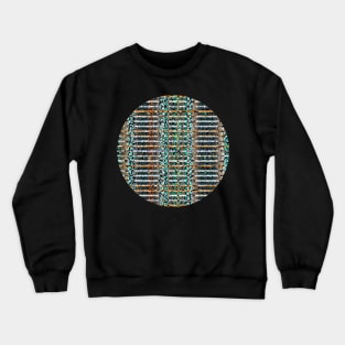 Colourful gradient unique flowers leopard stripes abstract modern 240 Pattern Crewneck Sweatshirt